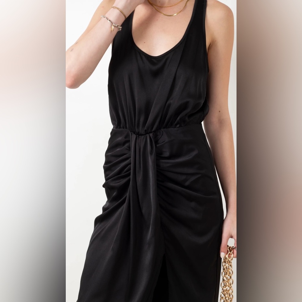 Black midi dress